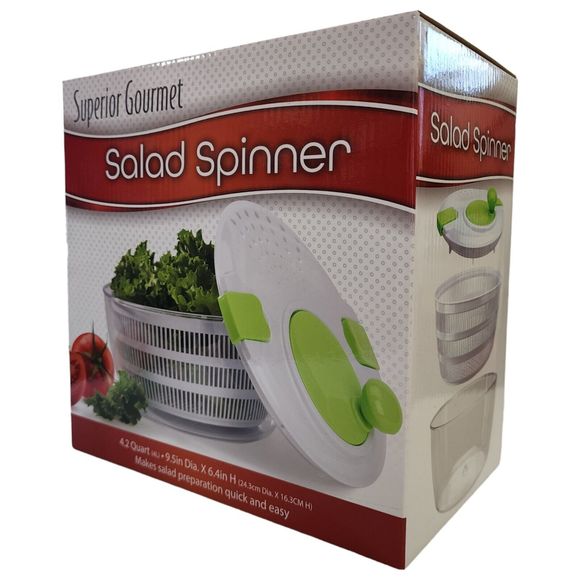 3 in 1 Manual Salad Spinner - Colander and Serving Bowl 3pcs  4.2‎ Quart - Picture 8 of 13